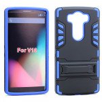 Wholesale LG V10 Hard Shield Hybrid Case (Blue)